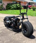 Black and Brown Coleman Mini Bike